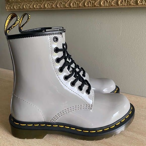 Dr. Martens Shoes - Dr. Martens lace up Patton leather gray boots. Size 6. NWOT​​